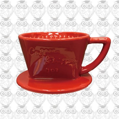 【日本】三洋有田燒G101系列單孔咖啡濾杯（紅色）