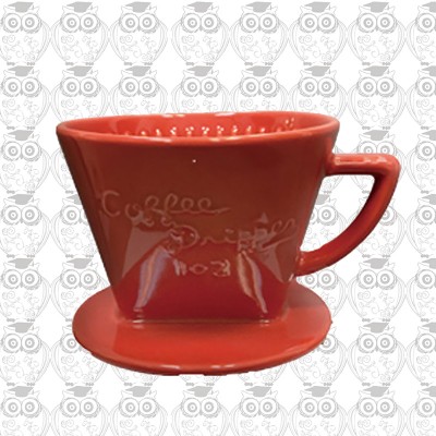 【日本】三洋有田燒G102系列雙孔咖啡濾杯（紅色）