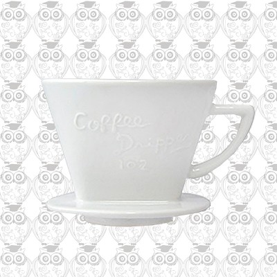 【日本】三洋有田燒G102系列雙孔咖啡濾杯（白色）