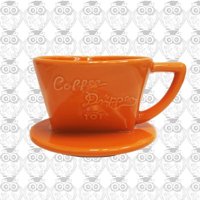 【日本】三洋有田燒G101系列單孔咖啡濾杯（橘色）