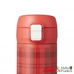 【日本】Kalita 紅格紋不鏽鋼保溫瓶（約350ml）