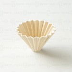 【日本】Origami 摺紙濾杯 奶茶色 M號 含木座