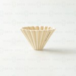 【日本】Origami 摺紙濾杯 奶茶色 S號 含木座