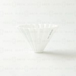 【日本】Origami 摺紙濾杯 白色 M號 含木座