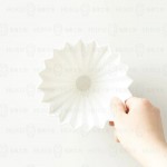【日本】Origami 摺紙濾杯 白色 M號 含木座