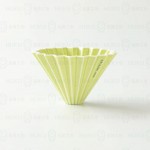 【日本】Origami 摺紙濾杯 草綠色 M號 含木座