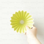 【日本】Origami 摺紙濾杯 草綠色 M號 含樹酯底座