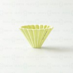 【日本】Origami 摺紙濾杯 草綠色 S號 含木座