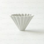 【日本】Origami 摺紙濾杯 霧灰色 M號 含木座