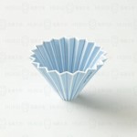 【日本】Origami 摺紙濾杯 霧藍色 M號 含木座
