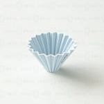 【日本】Origami 摺紙濾杯 霧藍色 S號 含木座